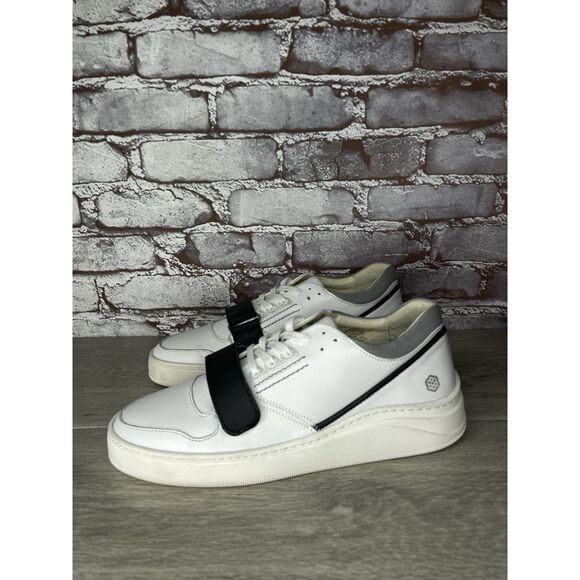 Gamma 4 True Alma Mater White Leather Strap Lace Up Shoes Men Sz 40EU/7M US W9.5 main image 6